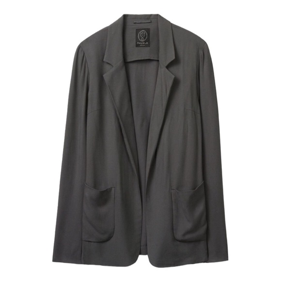 Aritzia Talula Kent Lightweight Open Front Long Sleeve Blazer Jacket Black 4 - Picture 1 of 6